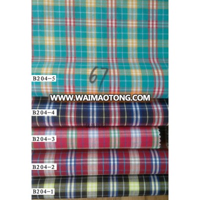 Ready bulk for 40*40 130*70 100% cotton check fabric stock