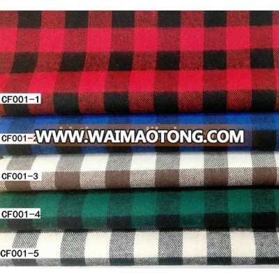 yarn dyed flannel fabric cotton flannel check for shirt