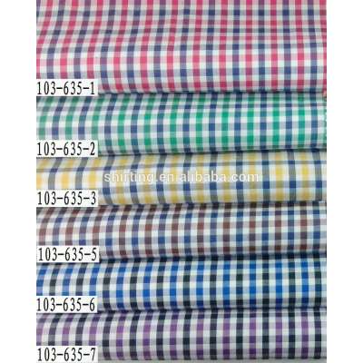 100% cotton fabric yarn dyed fabric gingham check cloth for shirt woman dress